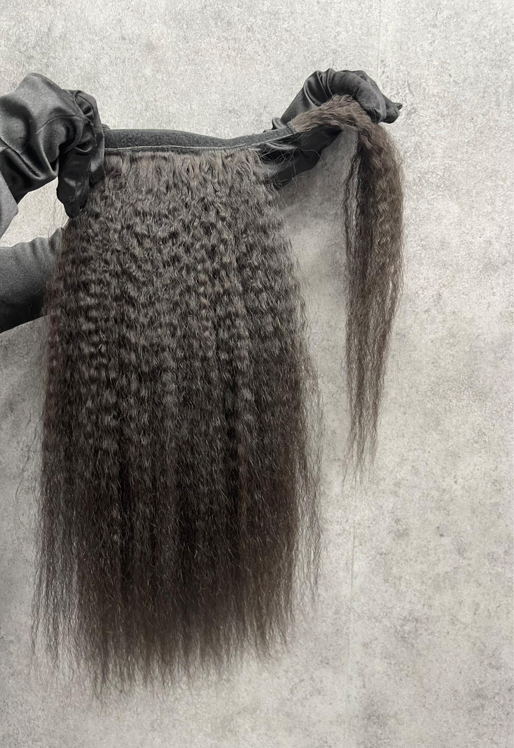 Kinky Straight Warp Around Ponytail