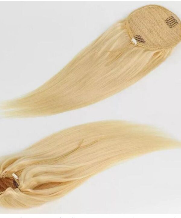 Blonde Straight Warp Around Ponytail