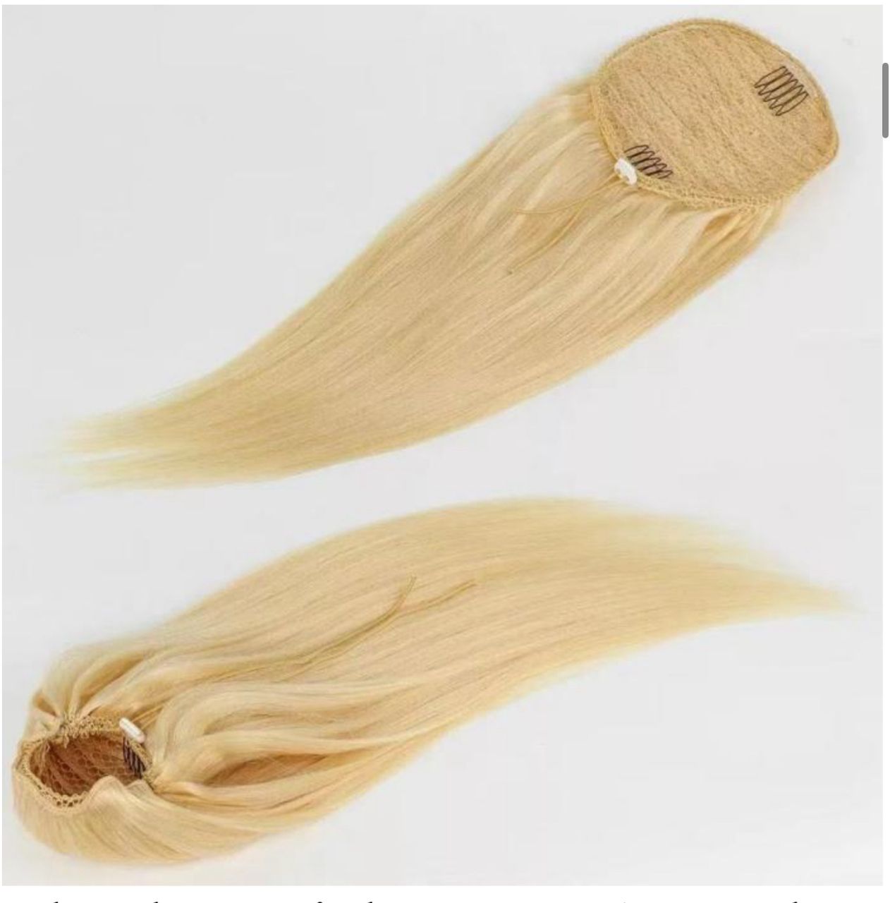 Blonde Straight Warp Around Ponytail